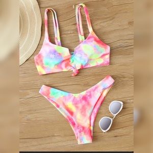 Tie-Dye Neon Bikini Set NWT